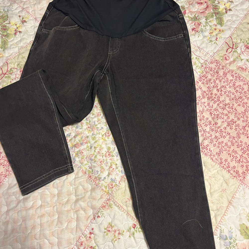 HALARA Black Skinny Maternity Jeans